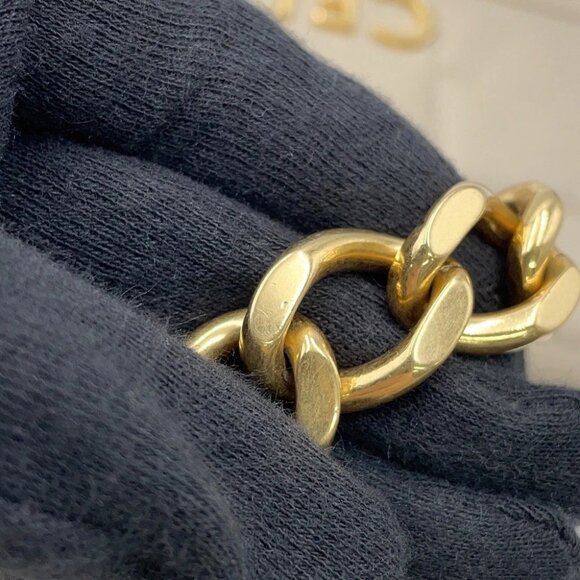 CELINE Matelasse Mono Chrome Chainshoulder Bag Leather Greige 111273 - Picture 9 of 15